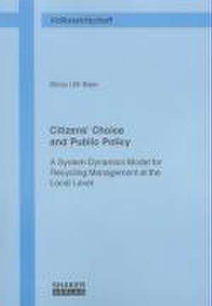 Citizens' Choice and Public Policy de Silvia Ulli-Beer