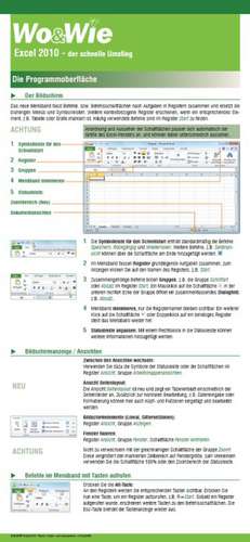 Wo&Wie: Excel 2010 - der schnelle Umstieg de Inge Baumeister