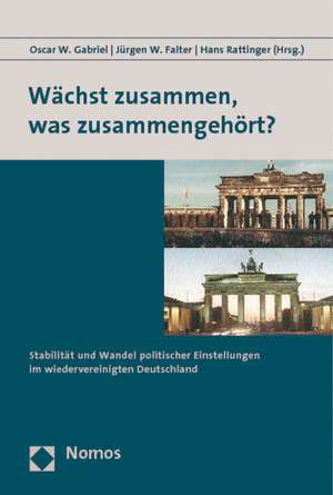 Wachst Zusammen, Was Zusammengehort ?: Stabilitat Und Wandel Politischer Einstellungen Im Wiedervereinigten Deutschland de Oscar W. Gabriel