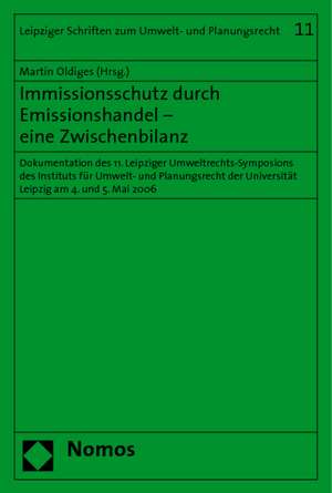 Immissionsschutz durch Emissionshandel - eine Zwischenbilanz de Martin Oldiges