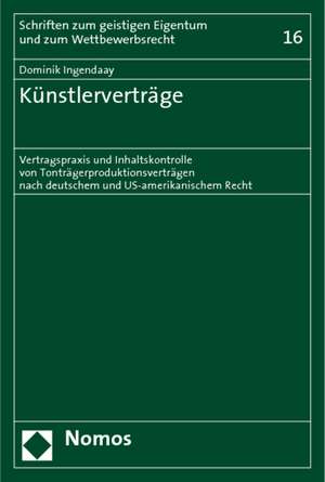 Künstlerverträge de Dominik Ingendaay