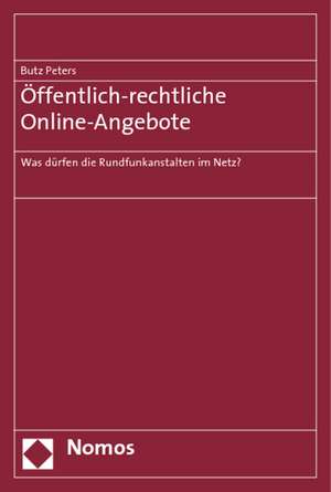 Öffentlich-rechtliche Online-Angebote de Butz Peters