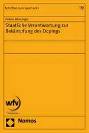 Staatliche Verantwortung zur Bekämpfung des Dopings de Fabian Reissinger