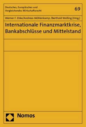 Internationale Finanzmarktkrise, Bankabschlüsse und Mittelstand de Werner F. Ebke