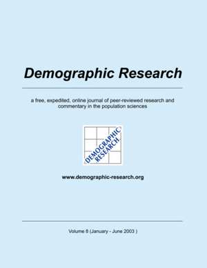 Demographic Research, Volume 8 de Max-Planck-Institute für demograf. Forschung