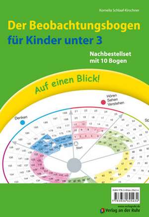 Auf einen Blick! Der Beobachtungsbogen für Kinder unter 3 de Kornelia Schlaaf-Kirschner