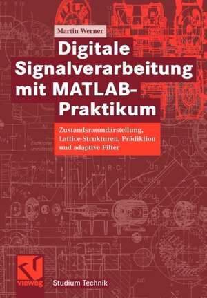 Digitale Signalverarbeitung mit MATLAB®-Praktikum: Zustandsraumdarstellung, Lattice-Strukturen, Prädiktion und adaptive Filter de Martin Werner