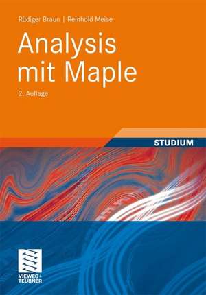 Analysis mit Maple de Rüdiger Braun