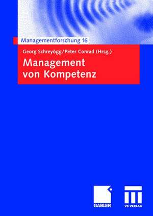 Management von Kompetenz de Georg Schreyögg