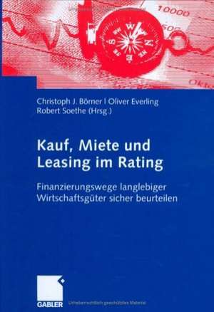 Kauf, Miete und Leasing im Rating: Finanzierungswege langlebiger Wirtschaftsgüter sicher beurteilen de Christoph J. Börner