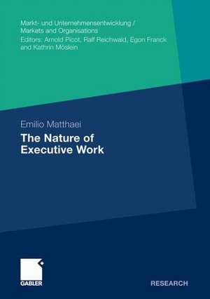 The Nature of Executive Work de Emilio Matthaei