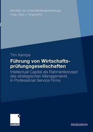 Führung von Wirtschaftsprüfungsgesellschaften: Intellectual Capital als Rahmenkonzept des strategischen Managements in Professional Service Firms de Tim Kampe