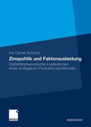 Zinspolitik und Faktorauslastung: Stabilitätstheoretische Implikationen eines endogenen Produktionspotenzials de Kai Daniel Schmid