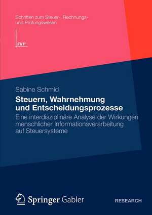 Steuern, Wahrnehmung und Entscheidungsprozesse: Eine interdisziplinäre Analyse der Wirkungen menschlicher Informationsverarbeitung auf Steuersysteme de Sabine Schmid