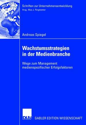 Wachstumsstrategien in der Medienbranche: Wege zum Management medienspezifischer Erfolgsfaktoren de Andreas Spiegel