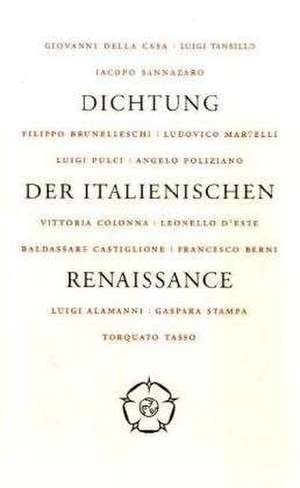 Dichtung der Italienischen Renaissance de Michael Engelhard