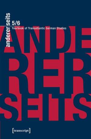 andererseits – Yearbook of Transatlantic German – Vol. 5, 2016 de Donahue, Willia Collins