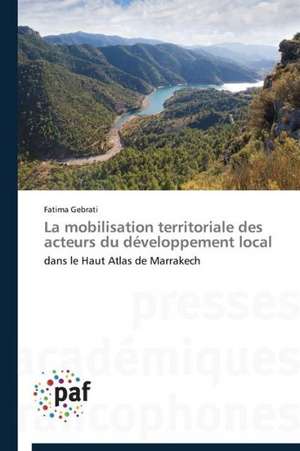 La mobilisation territoriale des acteurs du développement local de Fatima Gebrati