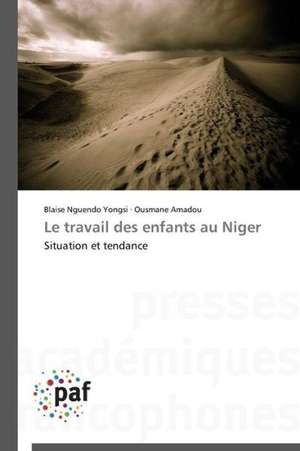 Le travail des enfants au Niger de Blaise Nguendo Yongsi