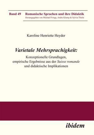 Henriette Heyder, K: Varietale Mehrsprachigkeit. Konzeptione