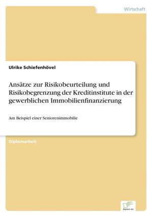 Ansätze zur Risikobeurteilung und Risikobegrenzung der Kreditinstitute in der gewerblichen Immobilienfinanzierung de Ulrike Schiefenhövel