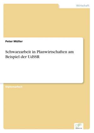 Schwarzarbeit in Planwirtschaften am Beispiel der UdSSR de Peter Müller