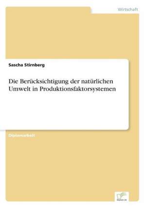 Die Berücksichtigung der natürlichen Umwelt in Produktionsfaktorsystemen de Sascha Stirnberg