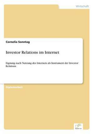 Investor Relations im Internet de Cornelia Sonntag