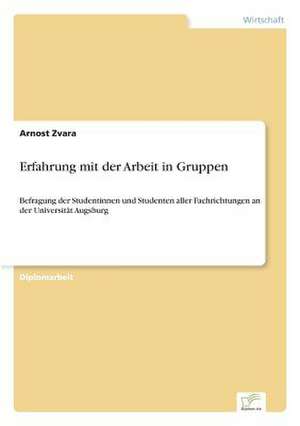 Erfahrung mit der Arbeit in Gruppen de Arnost Zvara