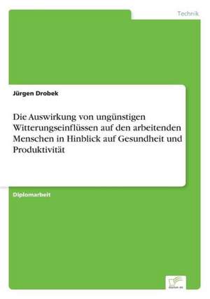 Die Auswirkung von ungünstigen Witterungseinflüssen auf den arbeitenden Menschen in Hinblick auf Gesundheit und Produktivität de Jürgen Drobek