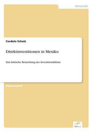 Direktinvestitionen in Mexiko de Cordula Schulz