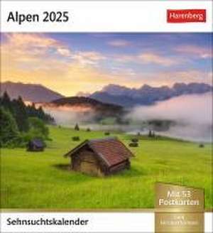 Alpen Sehnsuchtskalender 2025 - Wochenkalender mit 53 Postkarten de Harenberg