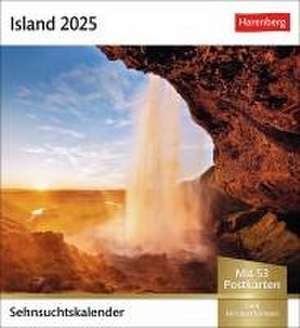 Island Sehnsuchtskalender 2025 - Wochenkalender mit 53 Postkarten de Stefan Ziese