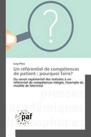 Un référentiel de compétences de patient : pourquoi faire? de Luigi Flora