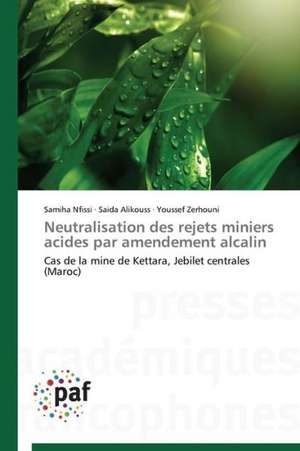 Neutralisation des rejets miniers acides par amendement alcalin de Samiha Nfissi