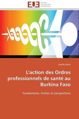 L'Action Des Ordres Professionnels de Sante Au Burkina Faso: Analyse Du Roman Et Du Film de Kadidia Boro