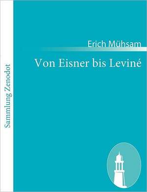 Von Eisner bis Leviné de Erich Mühsam