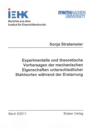 Experimentelle und theoretische Vorhersagen der mechanischen Eigenschaften unterschiedlicher Stahlsorten während der Erstarrung de Sonja Stratemeier