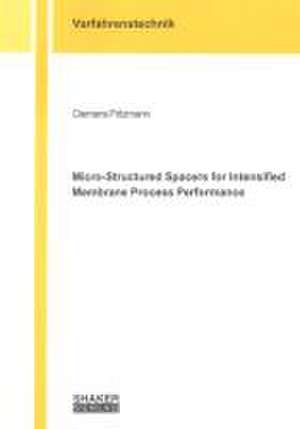 Micro-Structured Spacers for Intensified Membrane Process Performance de Clemens Fritzmann