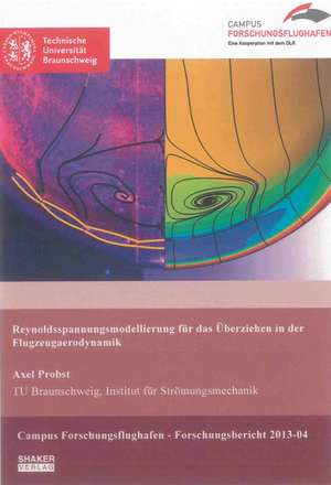 Reynoldsspannungsmodellierung für das Überziehen in der Flugzeugaerodynamik de Axel Probst