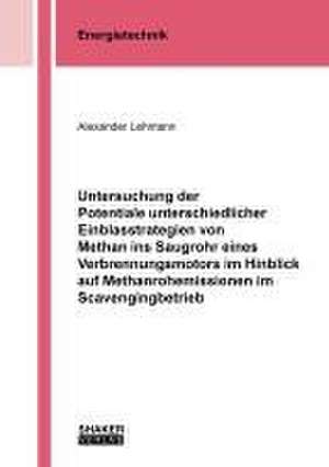 Untersuchung der Potentiale unterschiedlicher Einblasstrategien von Methan ins Saugrohr eines Verbrennungsmotors im Hinblick auf Methanrohemissionen im Scavengingbetrieb de Alexander Lehmann