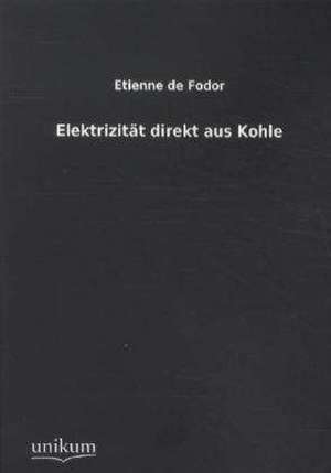 De Fodor, E: Elektrizität direkt aus Kohle