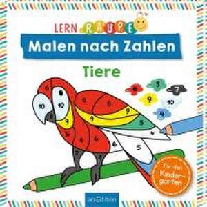 Lernraupe - Malen nach Zahlen - Tiere de Corina Beurenmeister