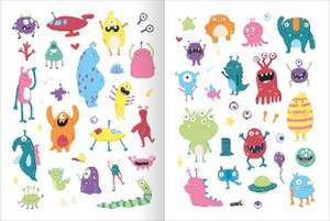 Mein flauschiges Stickerheft - Monster de Sarah Dietz