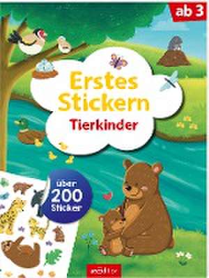 Erstes Stickern - Tierkinder de Sarah Dietz