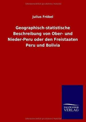 Geographisch-statistische Beschreibung von Ober- und Nieder-Peru oder den Freistaaten Peru und Bolivia de Julius Fröbel