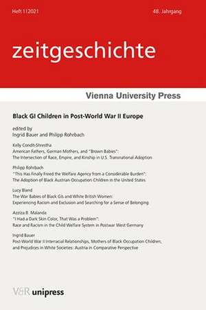 Black GI Children in Post-World War II Europe de Ingrid Bauer