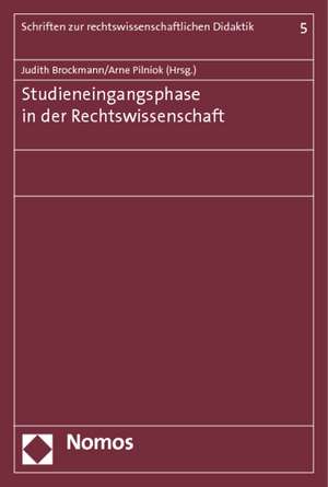 Studieneingangsphase in der Rechtswissenschaft de Judith Brockmann