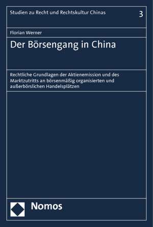 Der Börsengang in China de Florian Werner