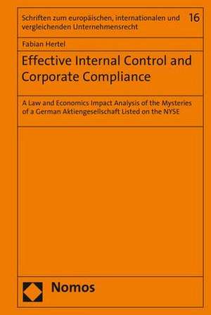 Effective Internal Control and Corporate Compliance de Fabian Hertel